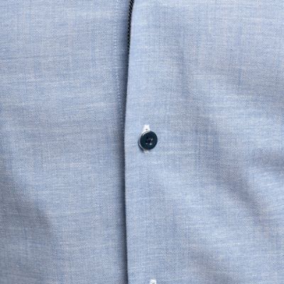 Camicia uomo tinta unita cotone fiammato con collo coreana